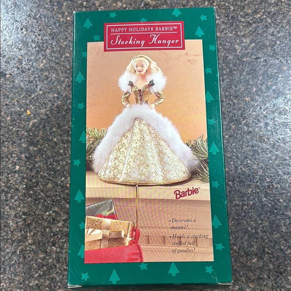 Barbie Stocking Hanger with Gold Dress hallmark